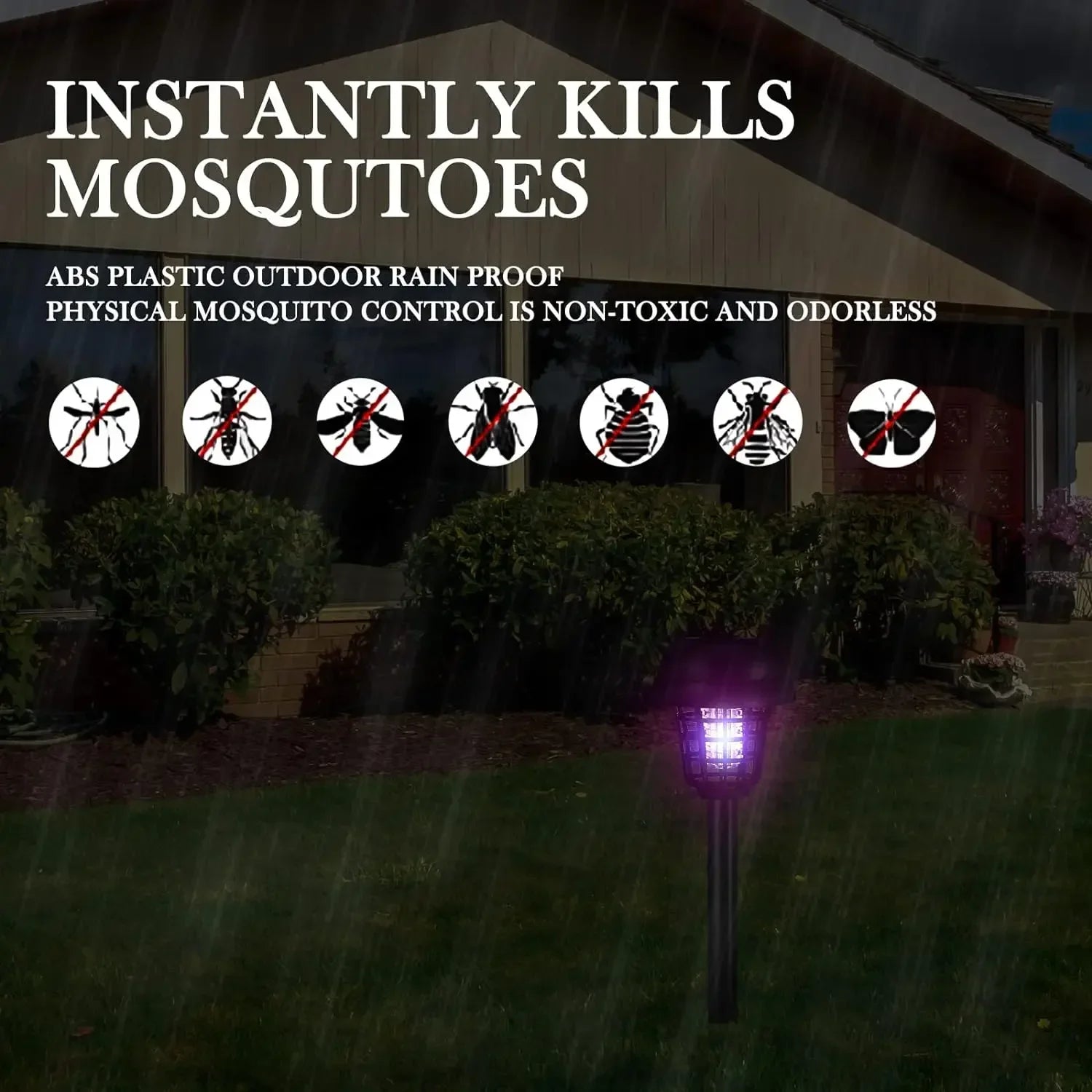 Solar Mosquito Killer Lamp Outdoor Bug Light