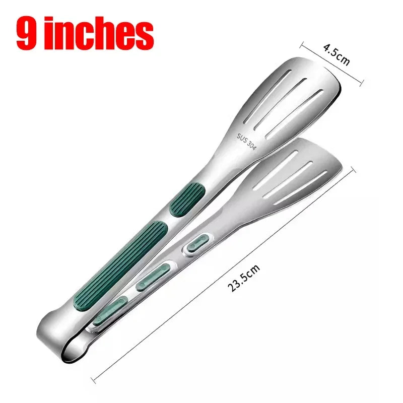 Stainless Steel Kitchen Tongs – Heat Resistant BBQ & Food Clip Tool