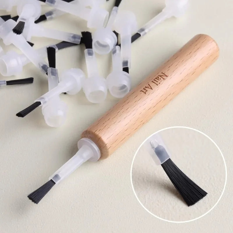 Professional Nail Art Brush Set Wooden Grip Gel Polish Painting Tools