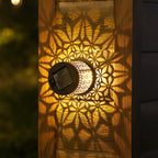 Solar Mandala Sunflower Wall Light Waterproof Outdoor LED Garden Lamp