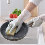 Gradient Latex Cleaning Gloves Waterproof Non-Slip