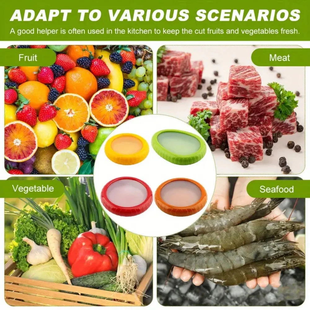 Silicone Fruit & Vegetable Storage Box Stackable Leakproof Food Container Set