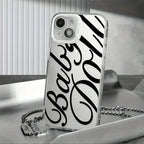 Creative Letter Print Case for iPhone 11 12 13 14 15 16 17 Air