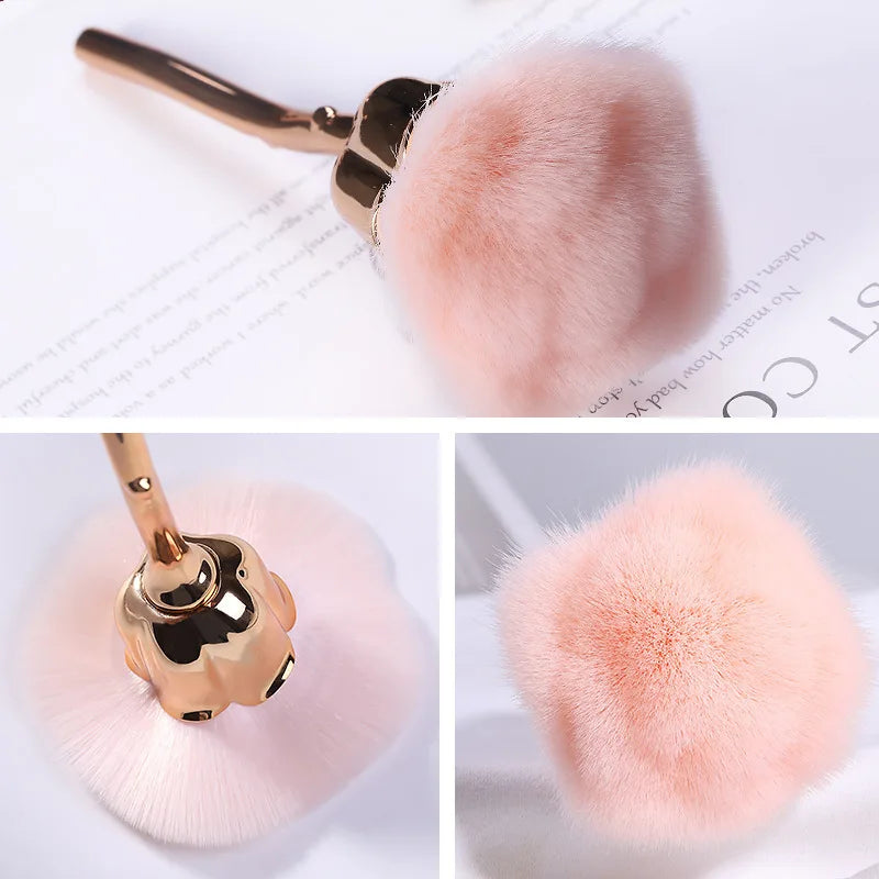 Flower Nail Brush Rose Shape Manicure Brush for Nail Art Cleaning
