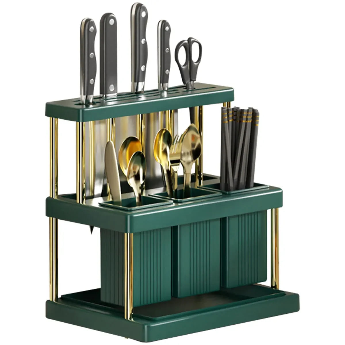 Kitchen Knife Holder Cutlery Drainer Rack