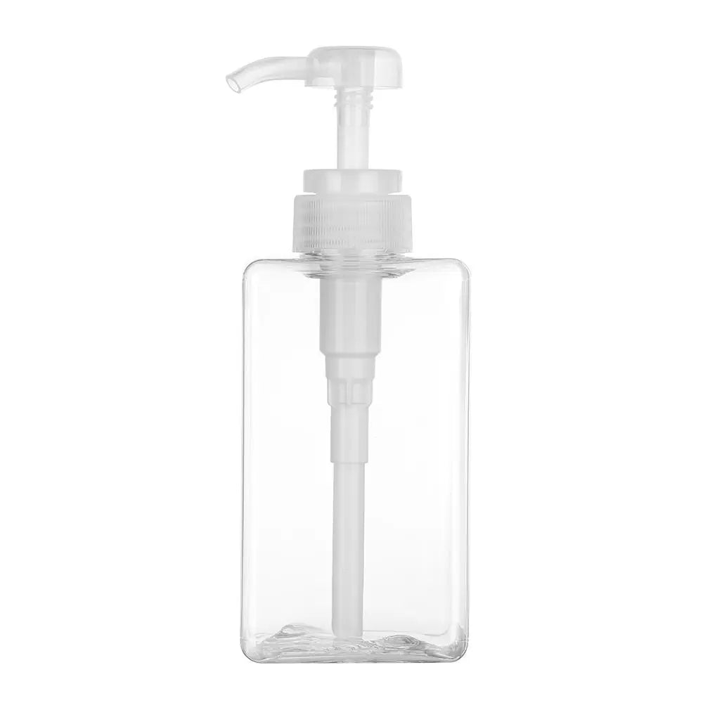 650ML Square Soap Dispenser Clear Liquid Shampoo & Lotion Pump Bottle