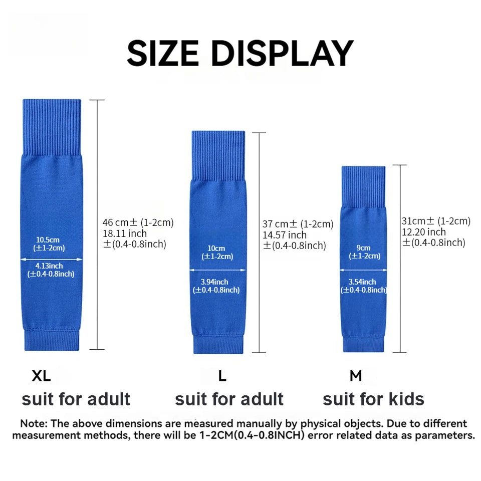 Football Soccer Shin Pads Sleeves Socks Calf Protection Men Women Kids