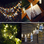 Photo Clip Fairy String Lights Warm LED Garland Lights