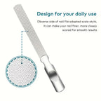 Double Sided Stainless Steel Nail File Reusable Manicure Tool Kit