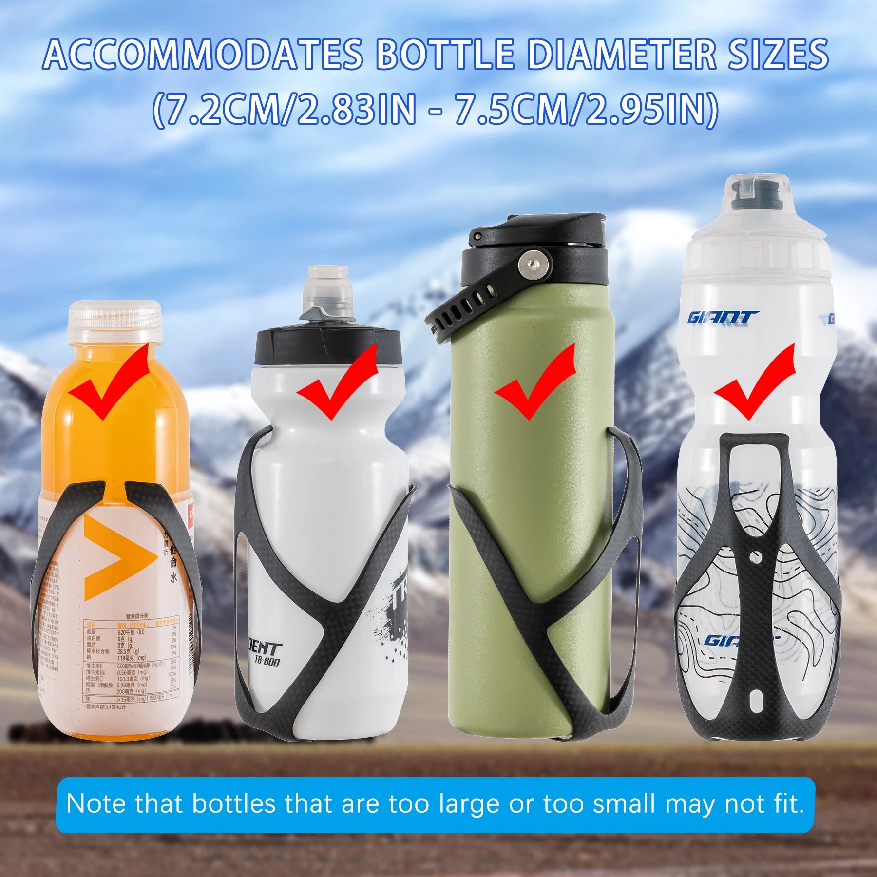 3K Carbon Fiber MTB Road Bike Bottle Cage Ultra Light Holder