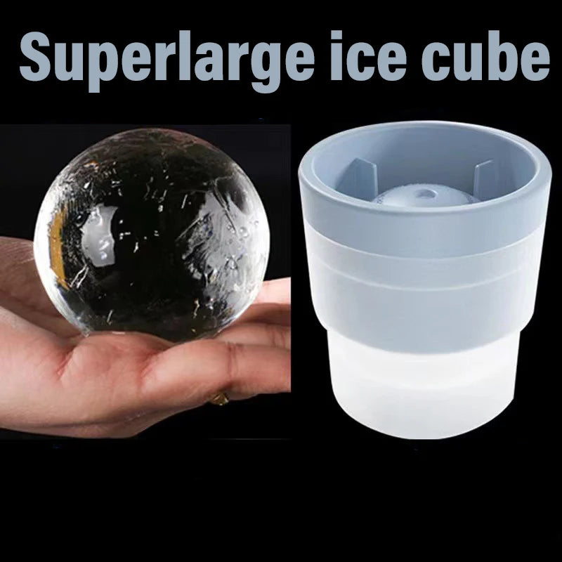 3D Round Ice Cube Mold UK Silicone Whiskey Ice Maker & Drink Tool