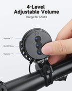 120dB Rechargeable Electric Bike Horn Waterproof Bicycle Safety Bell