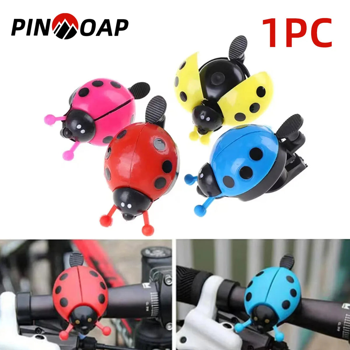 Ladybug Bicycle Bell Loud Aluminum Bike Handlebar Horn UK Main image