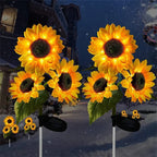 Solar Sunflower LED Garden Lights for Waterproof Lawn Decor