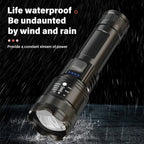 2000LM Tactical LED Flashlight USB Charging Zoom Torch