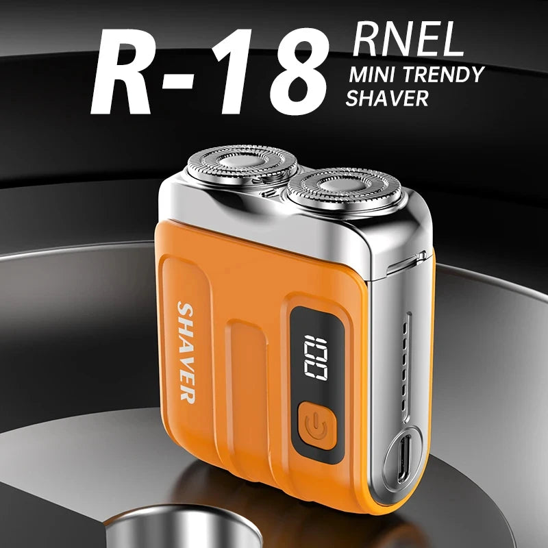 Mini Electric Shaver Cordless Dual Blade USB Recharge Beard Trimmer Tool