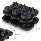 Diamond Rose Gun Shape Ice Cube Mold Silicone Cocktail Ice Maker Tray
