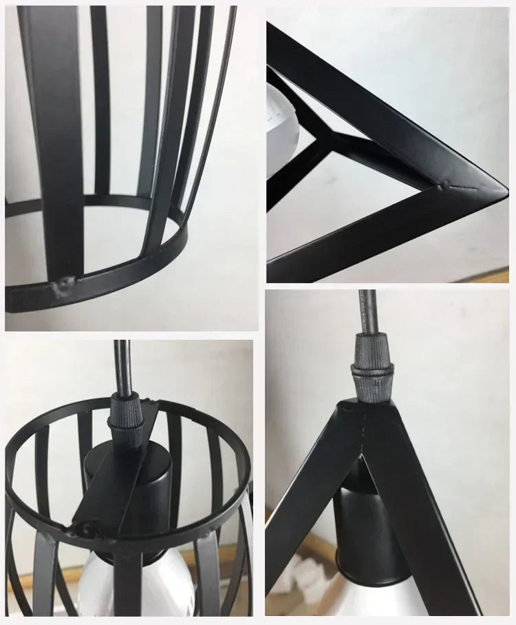 Retro Industrial Geometric Chandelier for Bar & Restaurant