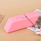 Silicone Pencil Case Large Capacity Gradient Stationery Organizer