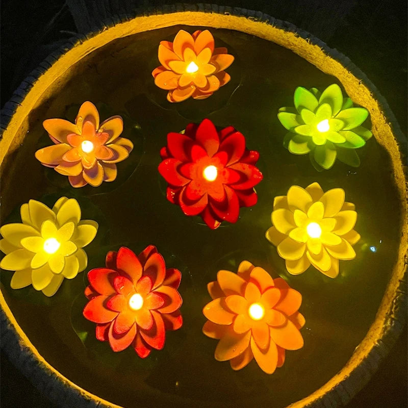 LED Floating Lotus Flower Lights for Pool & Garden Decor