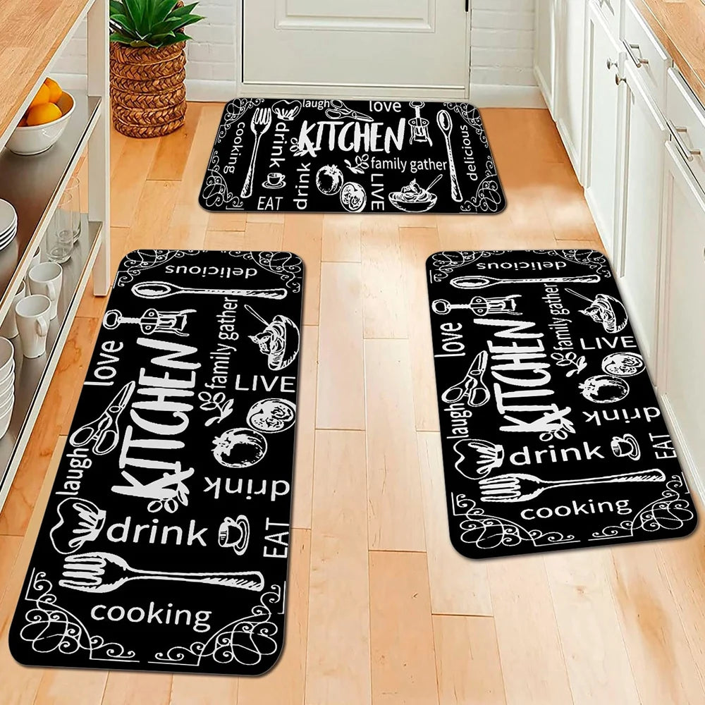 High-End Kitchen Rug Waterproof Non-Slip Washable Entrance Doormat