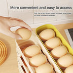 Rolling Egg Storage Box Fridge Egg Organizer