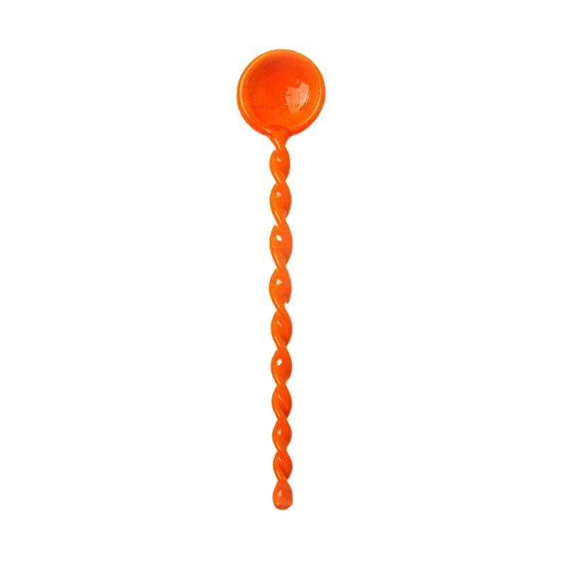 Colorful Glass Coffee Spoon – Long Handle Tea, Dessert & Ice Cream Spoon