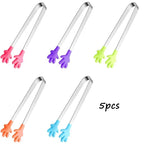 Mini Silicone Tongs UK Kids Food Serving Tongs Set