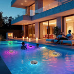 Solar Rechargeable Floating Pool Lights with Remote