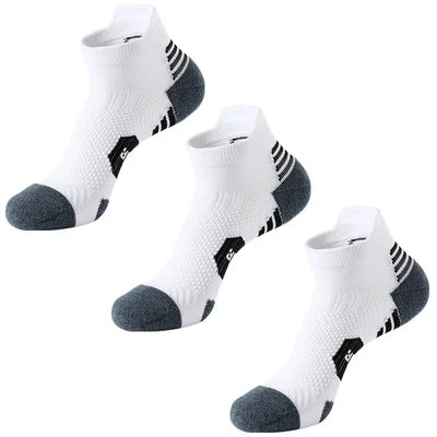 Fitness Sport Socks Non-Slip Cushioned Quick Dry Running Socks 3 Pairs