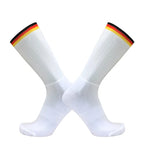 Aero Cycling Socks Men Anti-Slip Silicone Breathable Summer Bike Socks