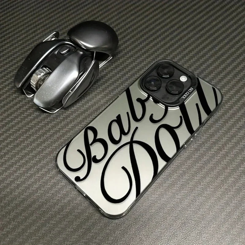 Creative Letter Print Case for iPhone 11 12 13 14 15 16 17 Air