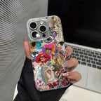 Aesthetic Love Painted Phone Case for iPhone 16 15 14 13 12 Pro Max