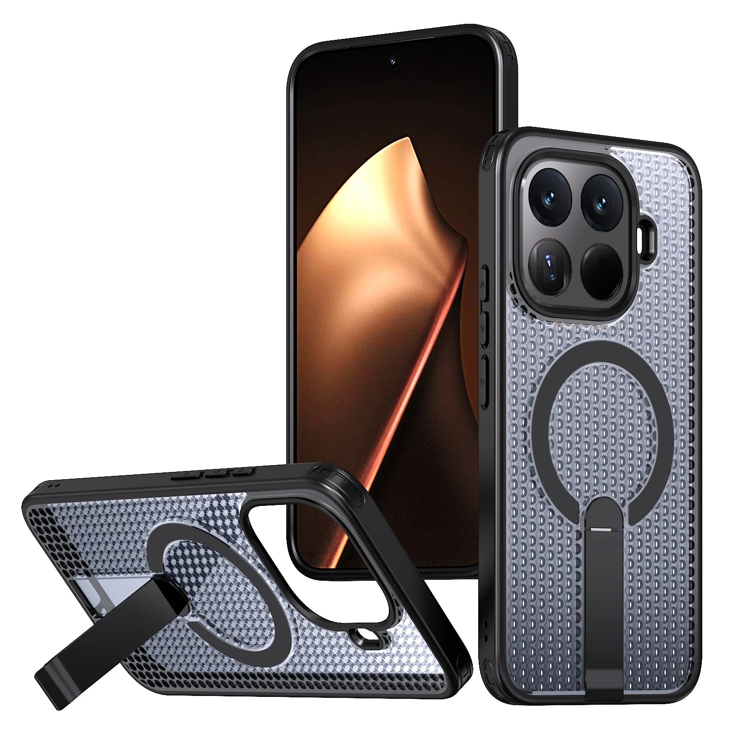 MagSafe Cooling Stand Case for Xiaomi 14T 15T 17T Poco X7 Pro Cover