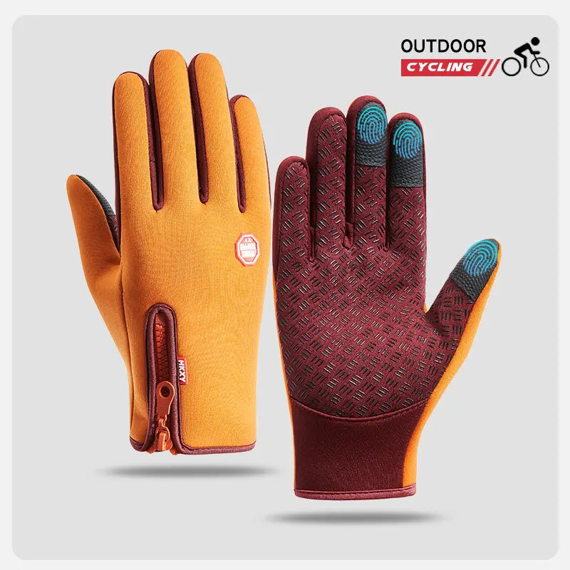 Winter Cycling Gloves Men Women Thermal Waterproof Touchscreen Warm