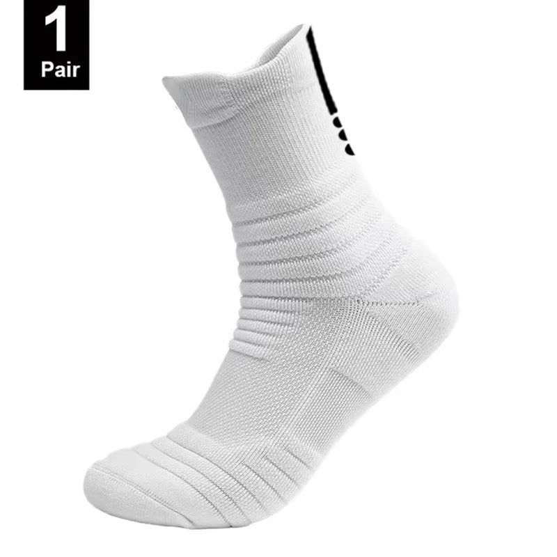 Anti-Slip Football Socks Men Breathable Cotton Soccer Socks 3 Pairs