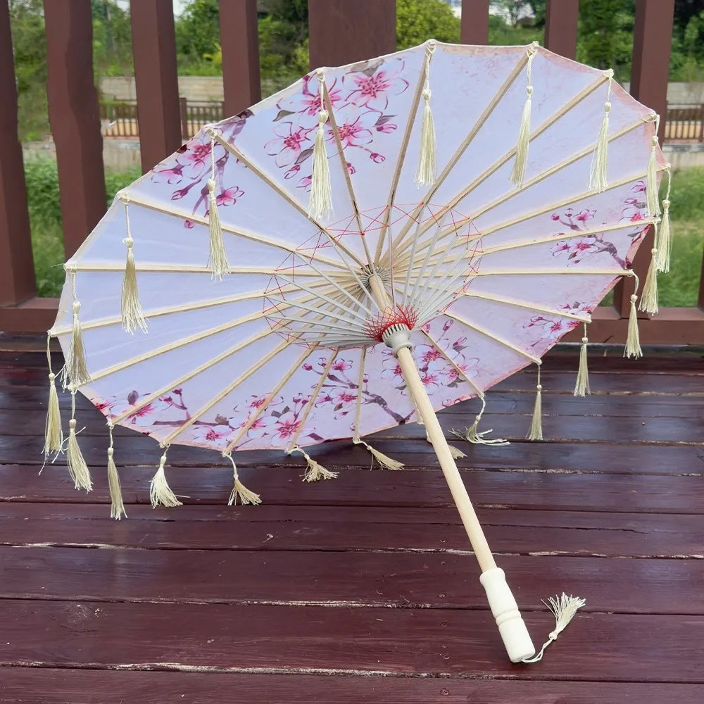 Buy 70cm Chinese Silk Tassel Umbrella