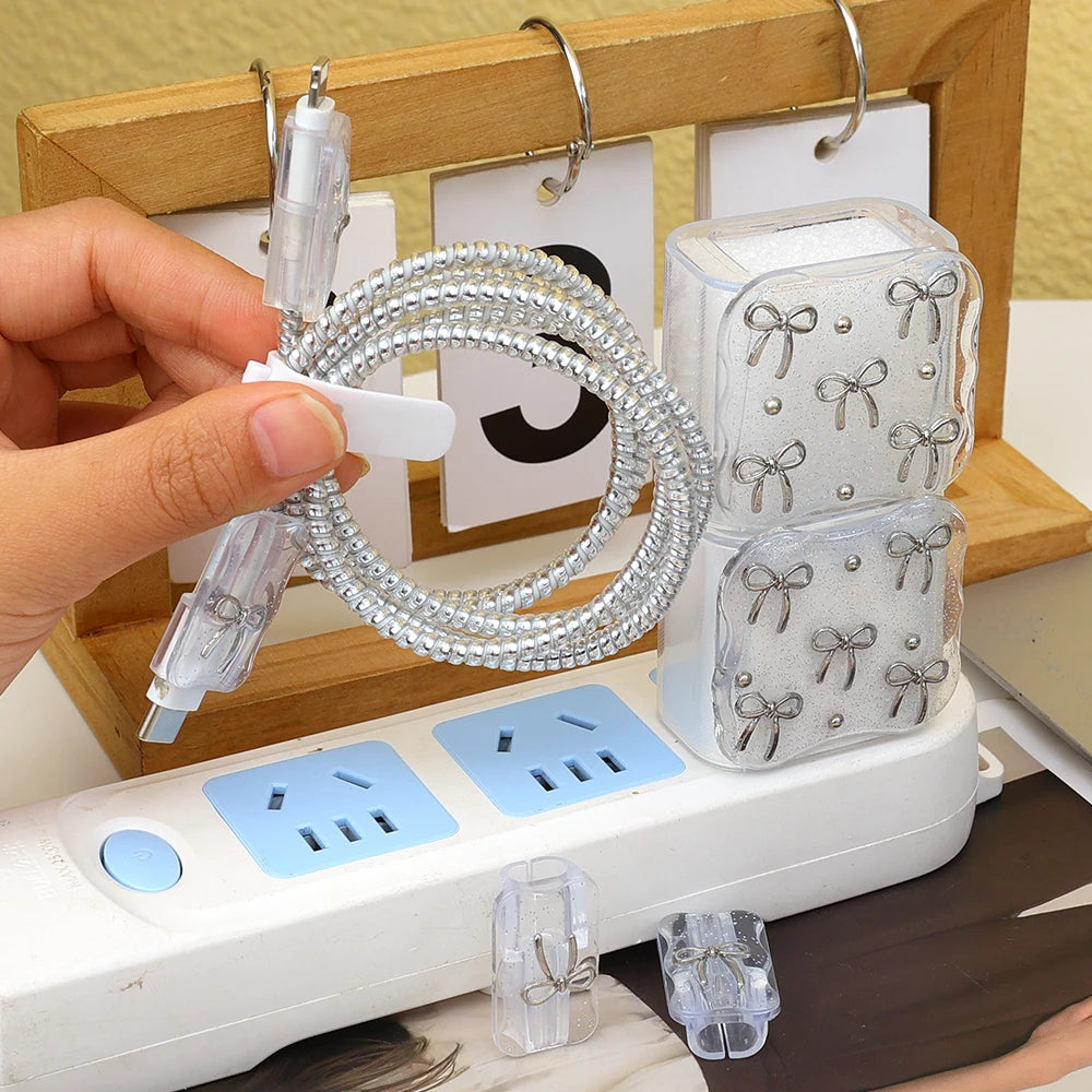 Transparent Bow Charger Case for iPhone 18W/20W