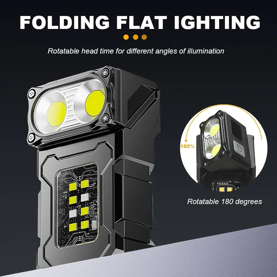 Mini USB Rechargeable COB LED Flashlight Work Light Secondary image