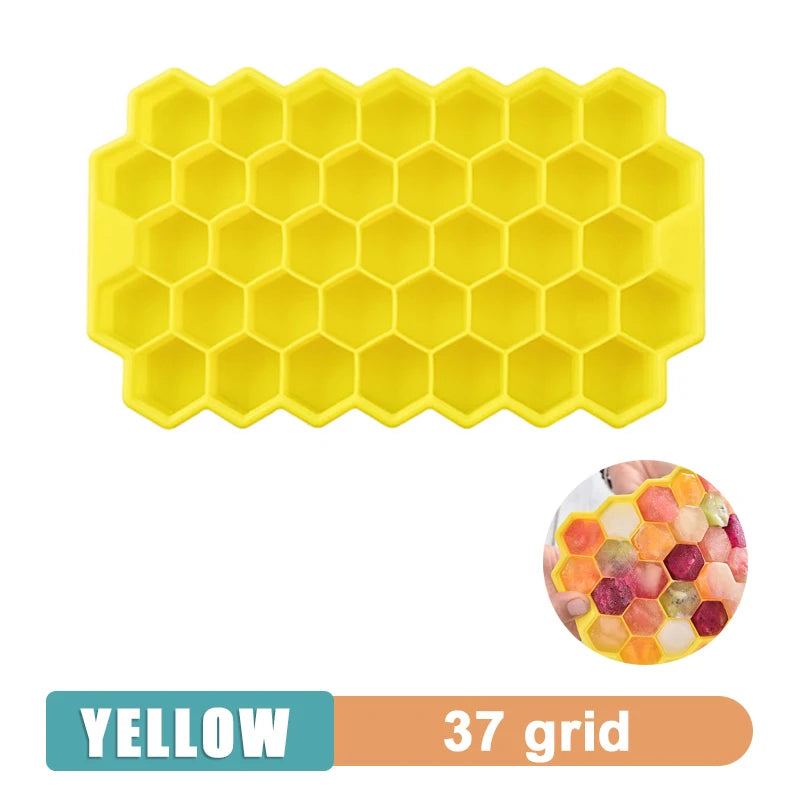 Large Silicone Ice Cube Tray Jumbo Square Ice Maker Mold (4/6/8/15 Grid)