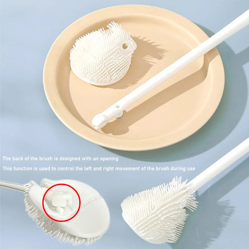 360° Silicone Bottle Brush Foldable Long Handle