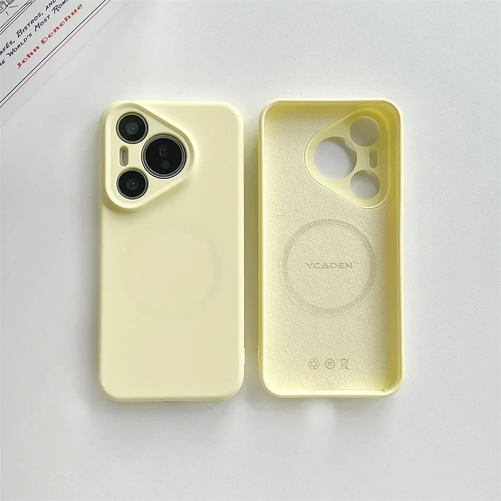 Luxury MagSafe Liquid Silicone Case for Huawei Pura 80 Pro & 80 Ultra