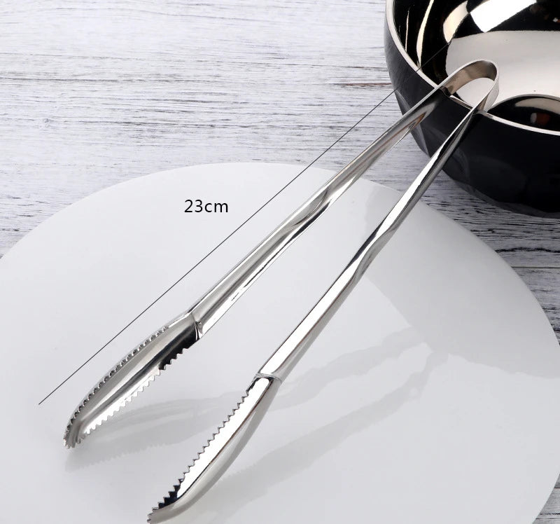 304 Stainless Steel Food Tongs UK Ice & BBQ Serving Clips