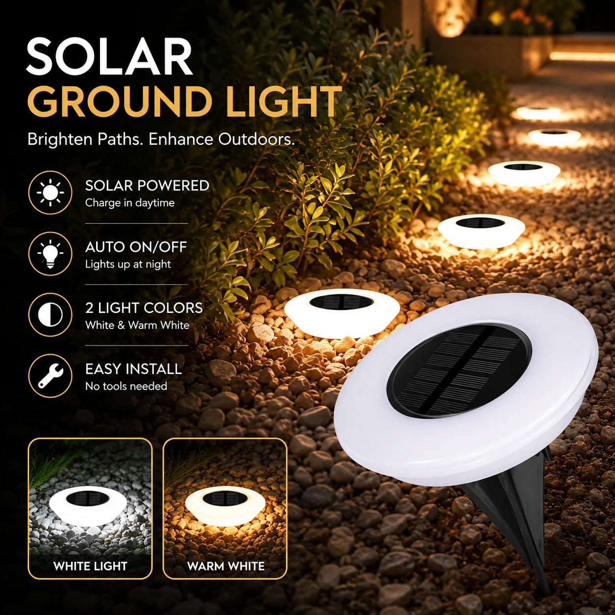 14 LED Solar Ground Lights