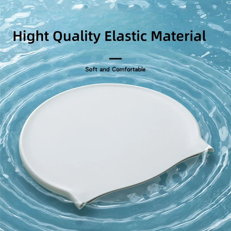 Large Silicone Swimming Cap Waterproof Ear Protection for Long Hair Secondary image