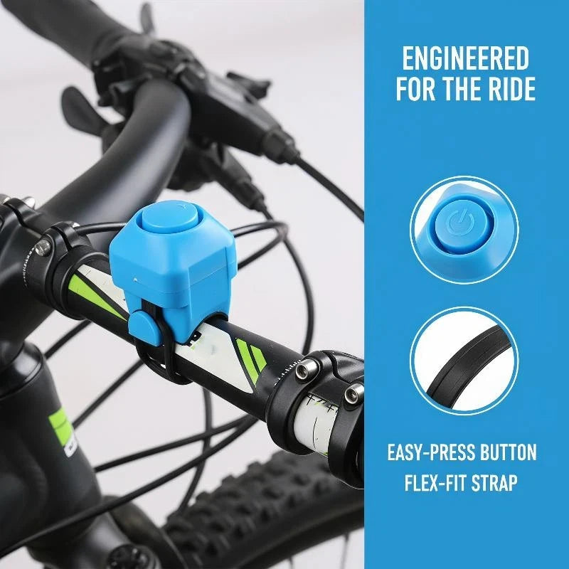 130dB Electric Bike Horn Loud Bicycle Safety Bell with Police Siren Secondary image