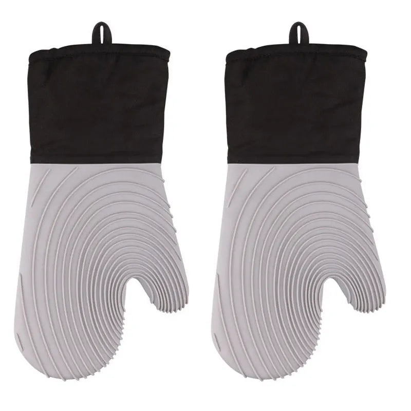 Silicone Oven Mitt Set – Waterproof Heat-Resistant Kitchen Gloves