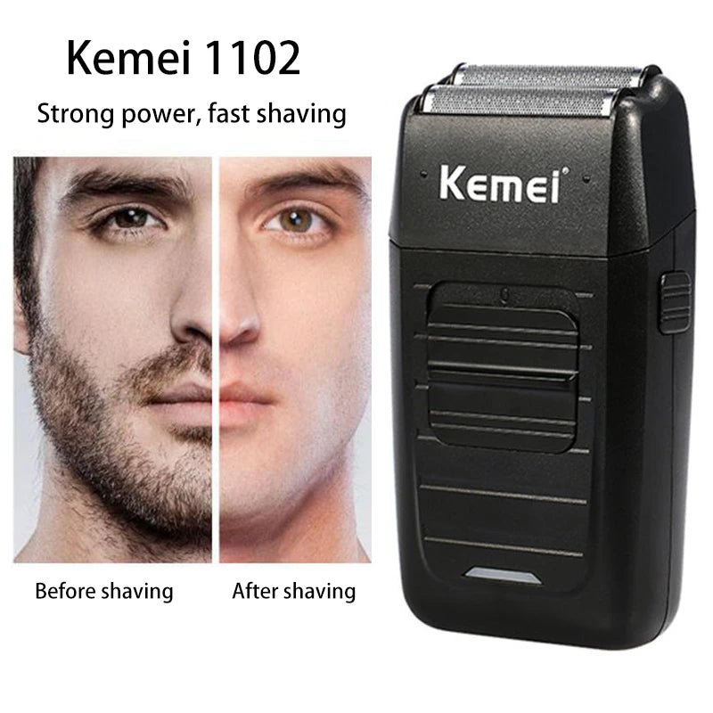 Kemei KM1102 Electric Shaver Twin Blade Cordless Beard Trimmer Secondary image