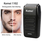 Kemei KM1102 Electric Shaver Twin Blade Cordless Beard Trimmer