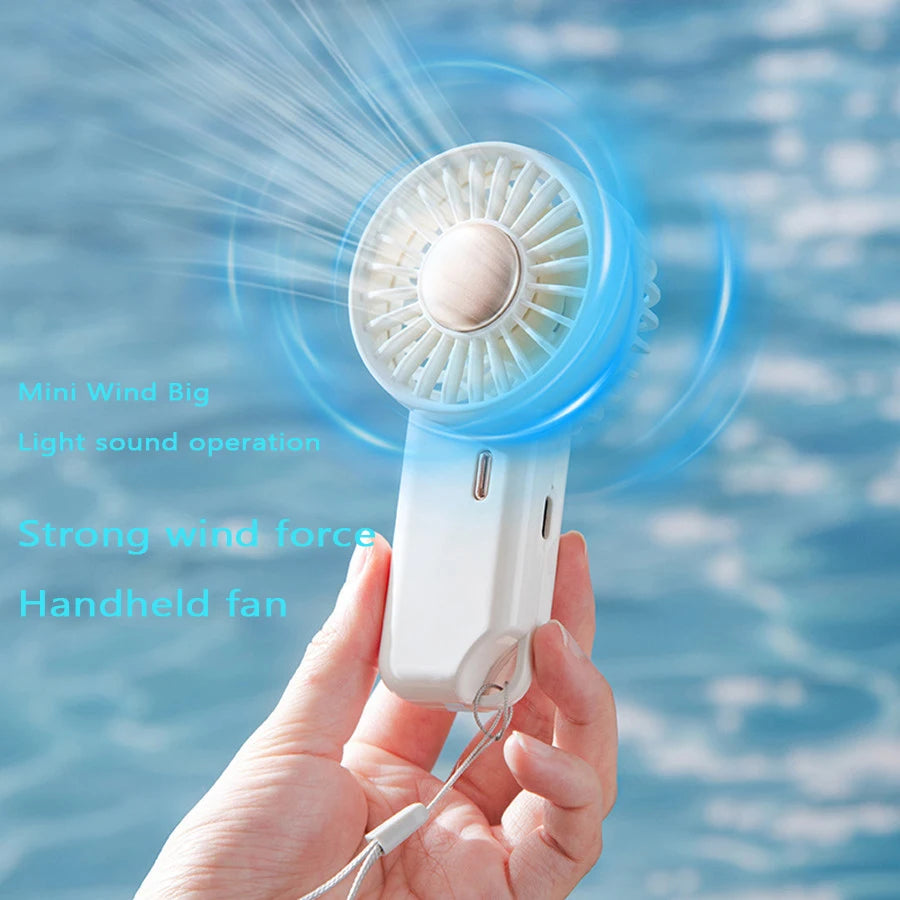 MEET SUN Mini Handheld Fan UK 3-Speed USB Rechargeable
